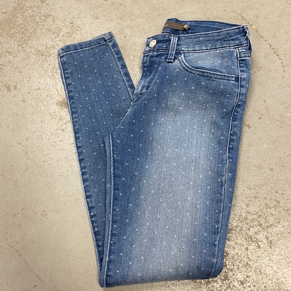 Levi's Denim - Levi’s White Polka Dot Jean Stretch Leggings Size 25